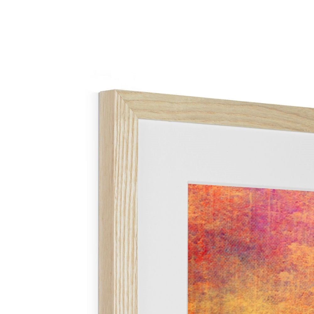 Sunset Approaching Mull light wood framed abstract art print