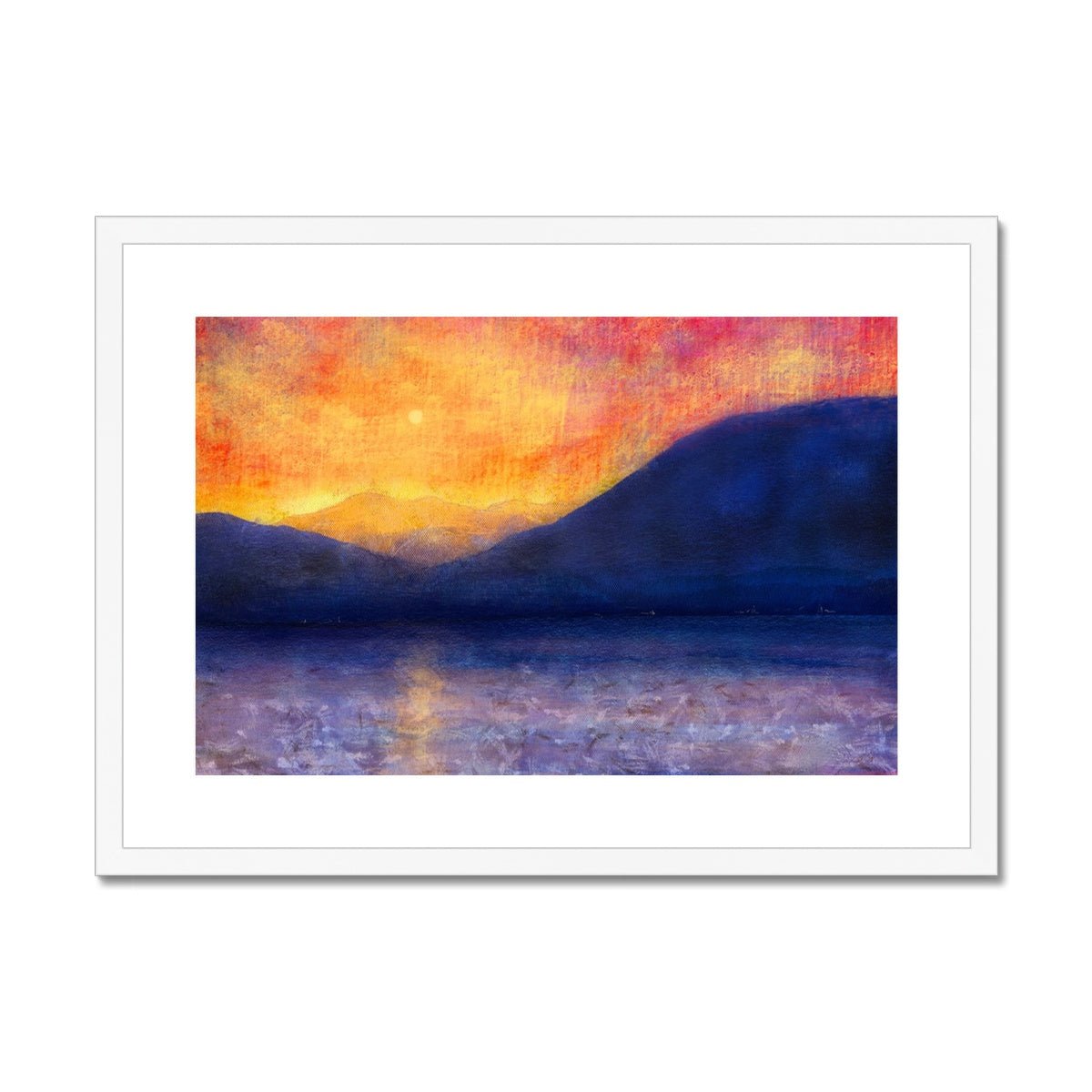 Sunset Approaching Mull Painting | Framed &amp; Mounted Prints From Scotland