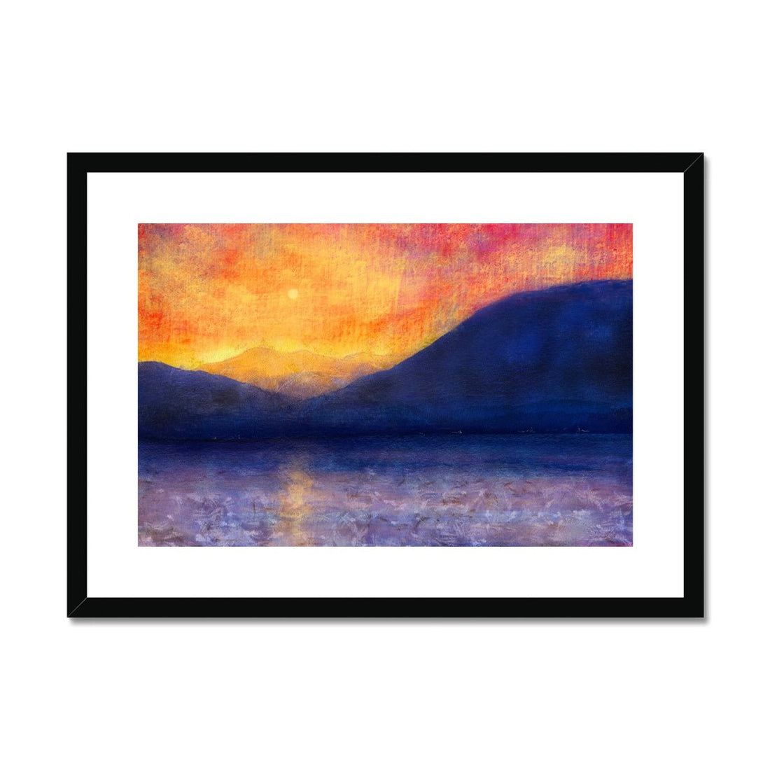 Sunset Approaching Mull Painting | Framed &amp; Mounted Prints From Scotland