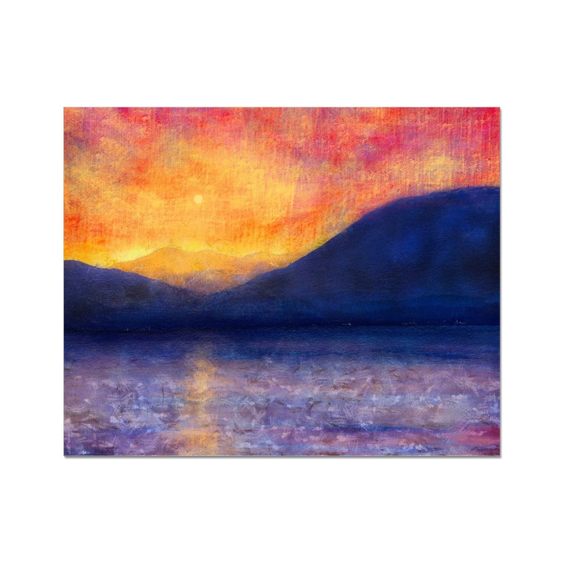 Sunset Approaching Mull Painting | Artist Proof Collector Print | Paintings from Scotland by Scottish Artist Hunter