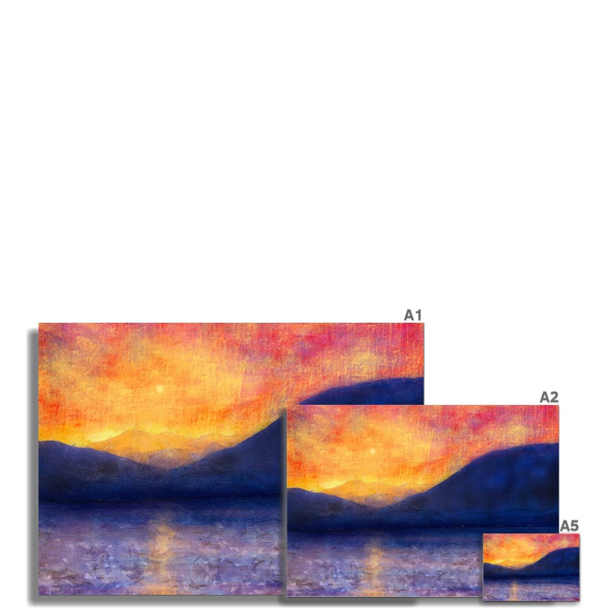 Sunset Approaching Mull Painting | Signed Art Prints From Scotland | By Scottish Artist Hunter