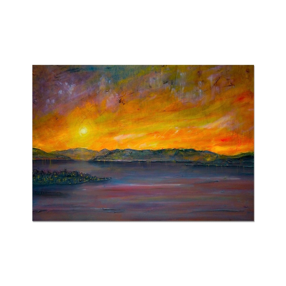 Sunset Over Gourock Painting | Signed Art Prints From Scotland | By Scottish Artist Hunter