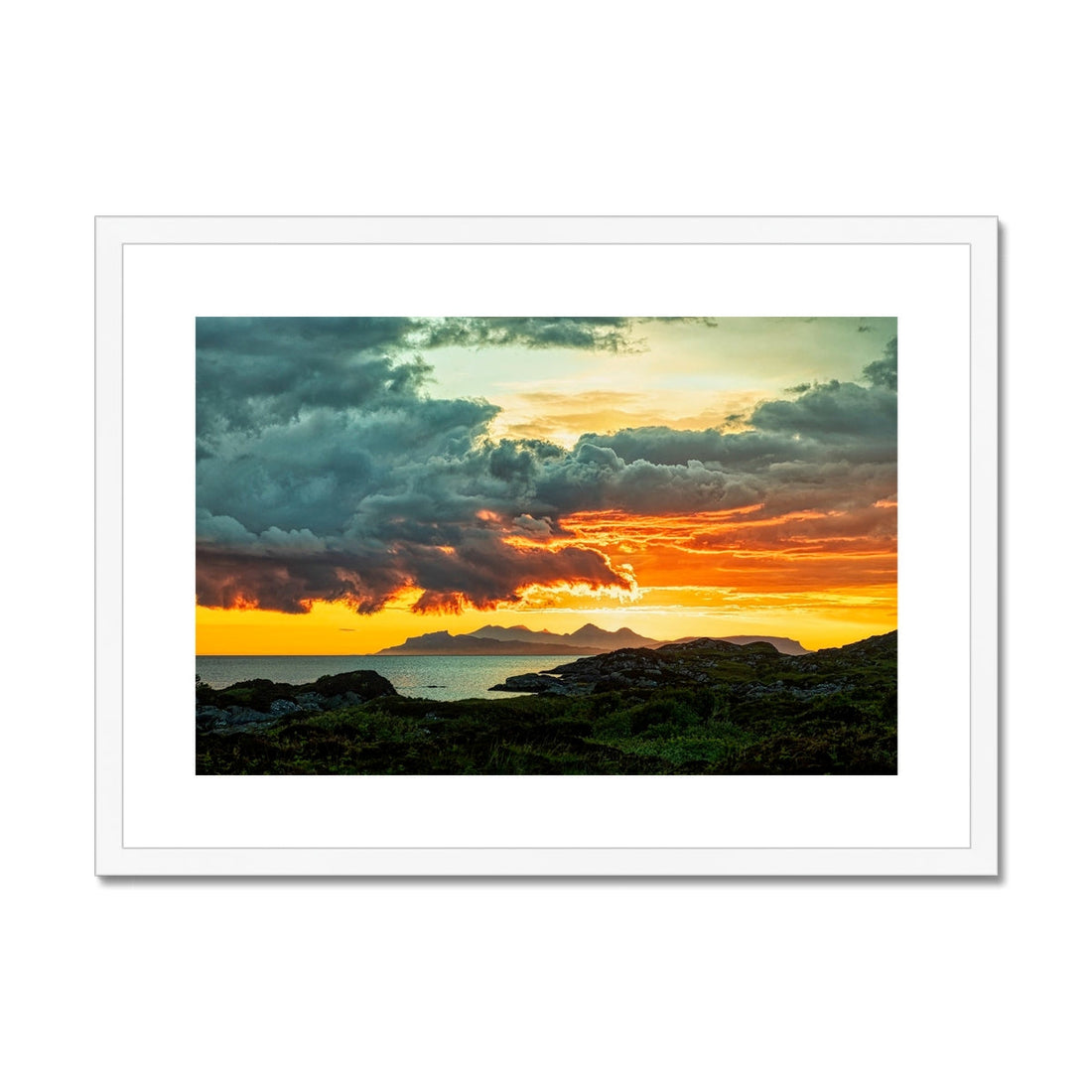 Sunset Over Skye From Ardtoe Scottish Landscape Photography | Framed &amp; Mounted Prints From Scotland