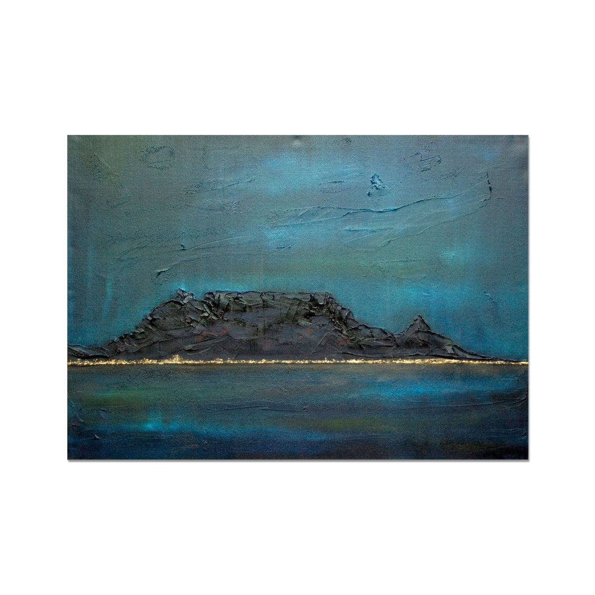 Table Mountain Dusk Painting | Fine Art Prints From Scotland-Unframed Prints-World Art Gallery-A2 Landscape-Paintings, Prints, Homeware, Art Gifts From Scotland By Scottish Artist Kevin Hunter