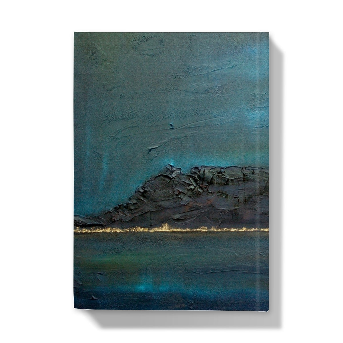 Black and teal abstract textured art on Table Mountain South Africa journal