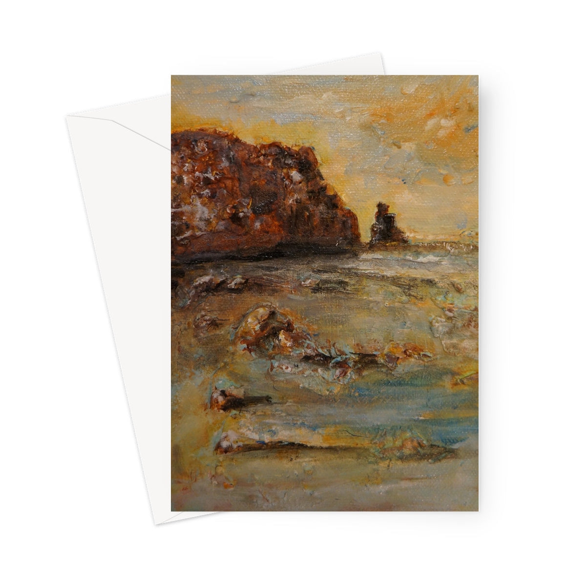 Talisker Bay Greeting Card: Impressionistic Coastal Scene