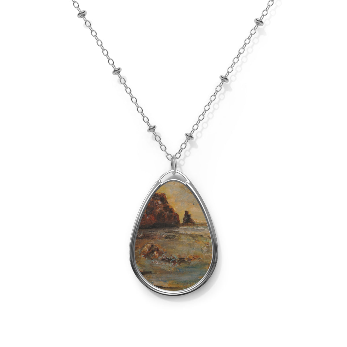 Talisker Bay necklace with zinc alloy pendant and chain
