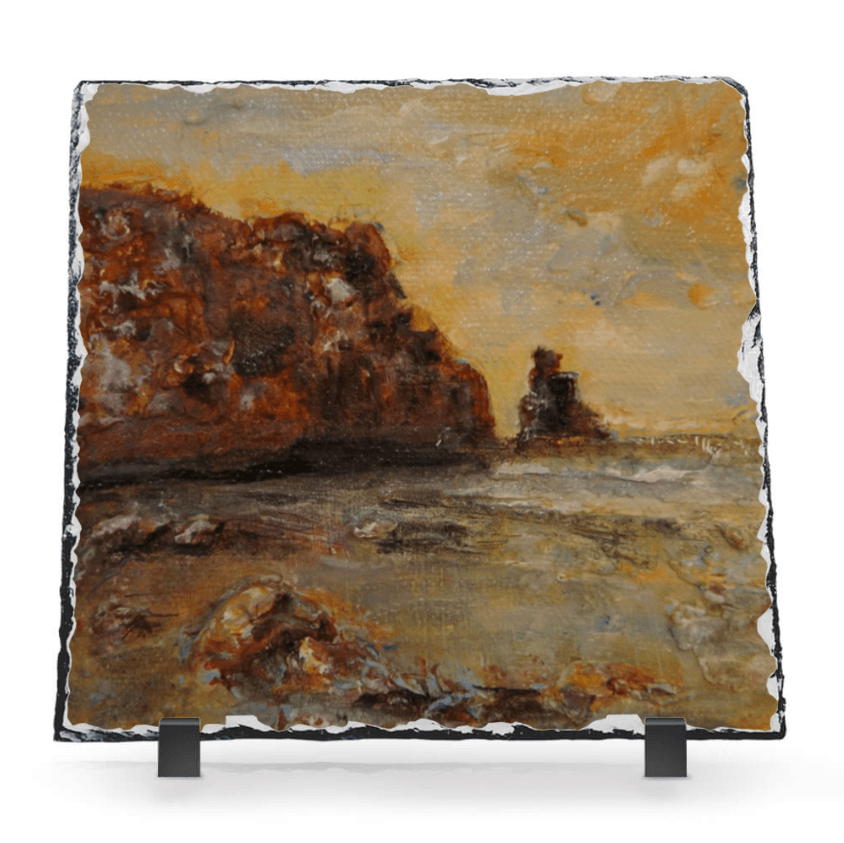 Talisker Bay Scottish Slate Art-Slate Art-Skye Art Gallery-Paintings, Prints, Homeware, Art Gifts From Scotland By Scottish Artist Kevin Hunter
