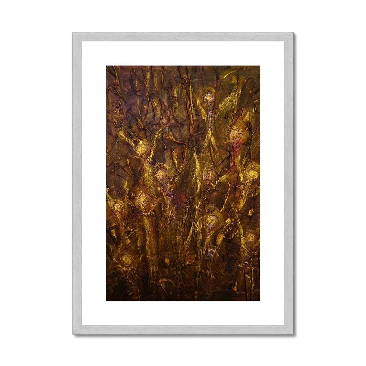 Tam O Shanter Witches Painting | Antique Framed & Mounted Prints From Scotland-Antique Framed & Mounted Prints-Abstract & Impressionistic Art Gallery-A2 Portrait-Silver Frame-Paintings, Prints, Homeware, Art Gifts From Scotland By Scottish Artist Kevin Hunter