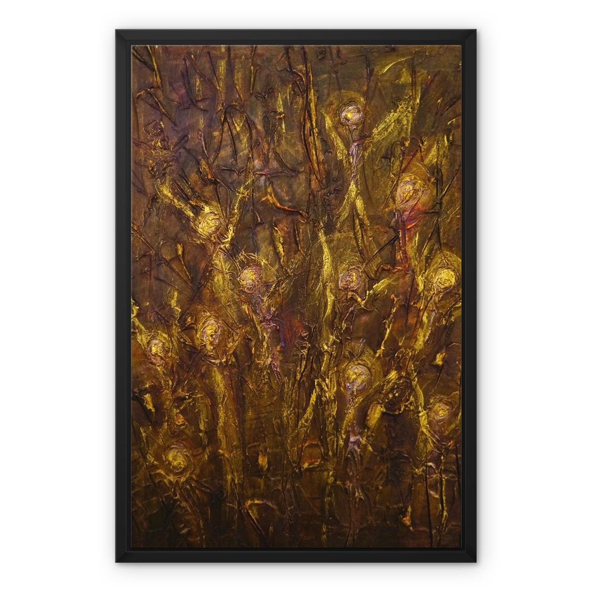 Tam O Shanter Witches Painting | Framed Canvas From Scotland-Floating Framed Canvas Prints-Abstract & Impressionistic Art Gallery-18"x24"-Paintings, Prints, Homeware, Art Gifts From Scotland By Scottish Artist Kevin Hunter