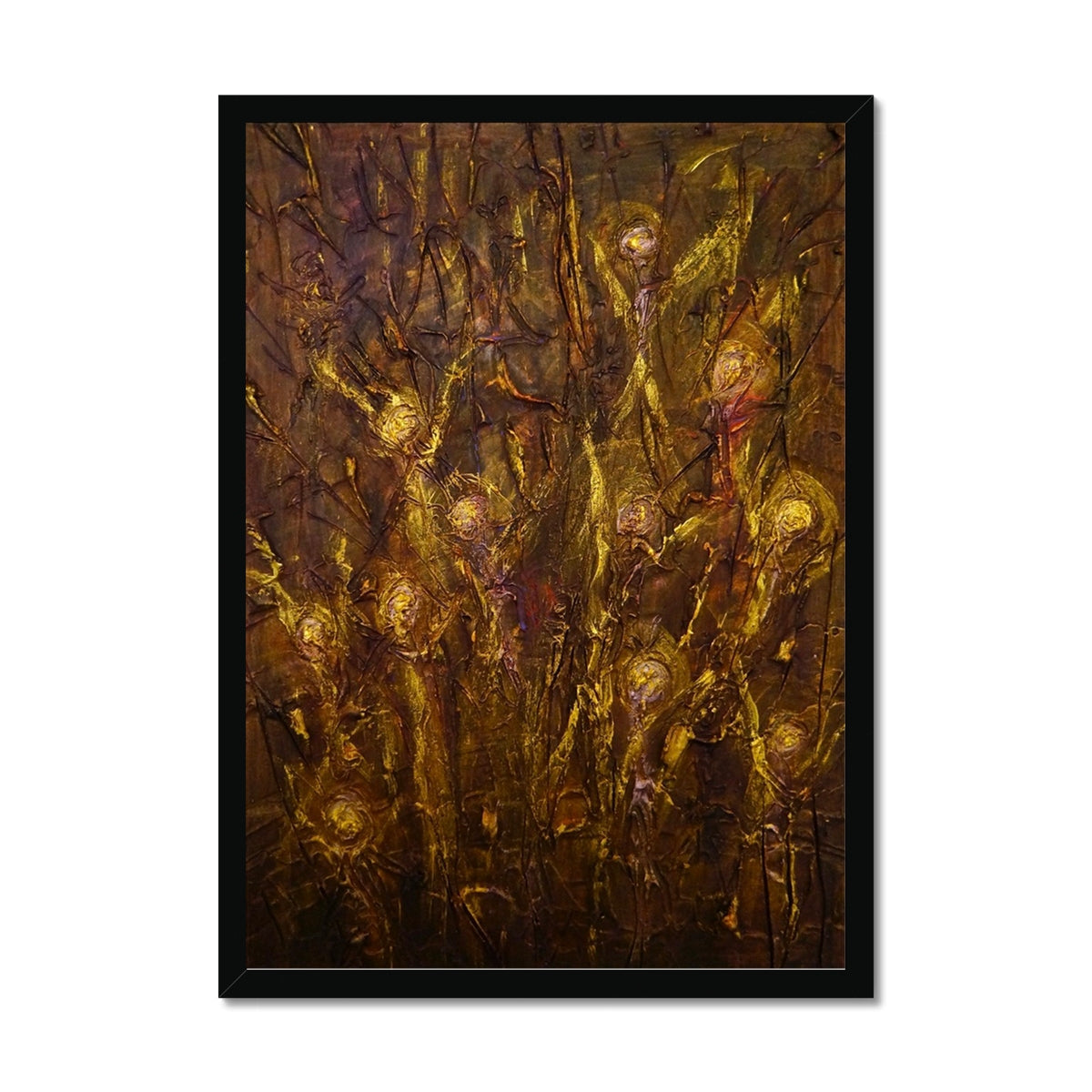 Tam O Shanter Witches Painting | Framed Prints From Scotland-Framed Prints-Abstract & Impressionistic Art Gallery-A2 Portrait-Black Frame-Paintings, Prints, Homeware, Art Gifts From Scotland By Scottish Artist Kevin Hunter