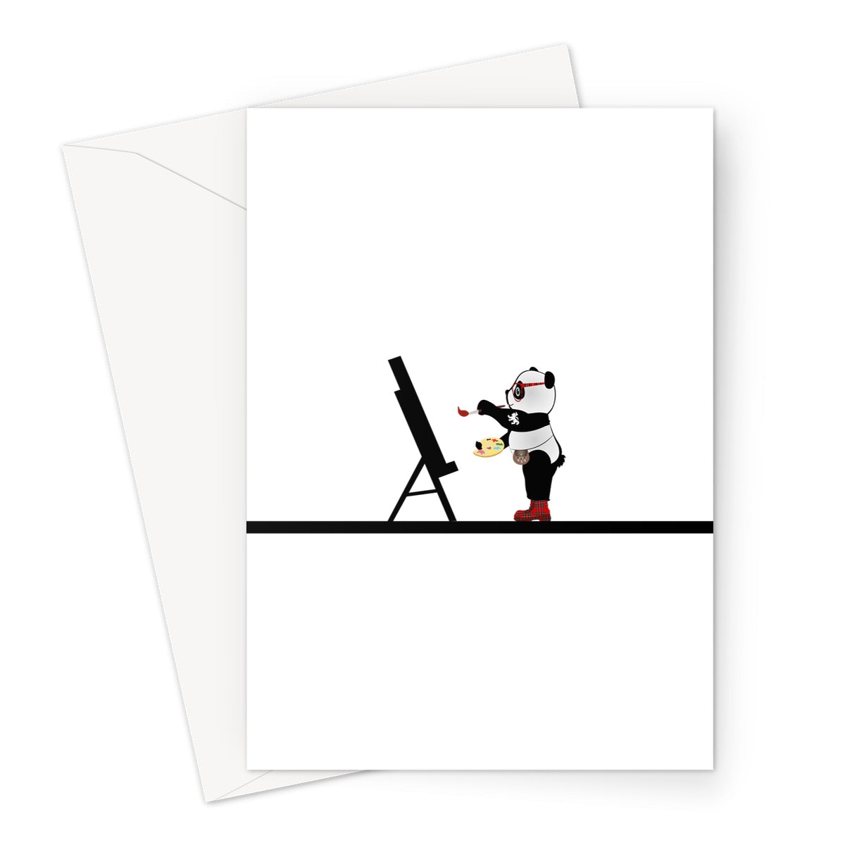 The Artist | Panda Disco | Graphic Art | Greeting Card