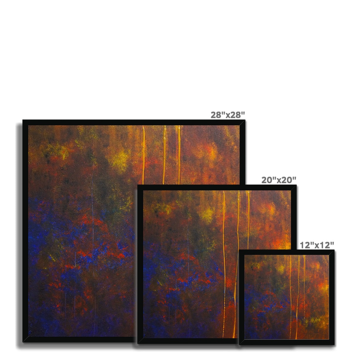 The Autumn Wood Abstract Painting | Framed Prints From Scotland-Framed Prints-Abstract & Impressionistic Art Gallery-Paintings, Prints, Homeware, Art Gifts From Scotland By Scottish Artist Kevin Hunter