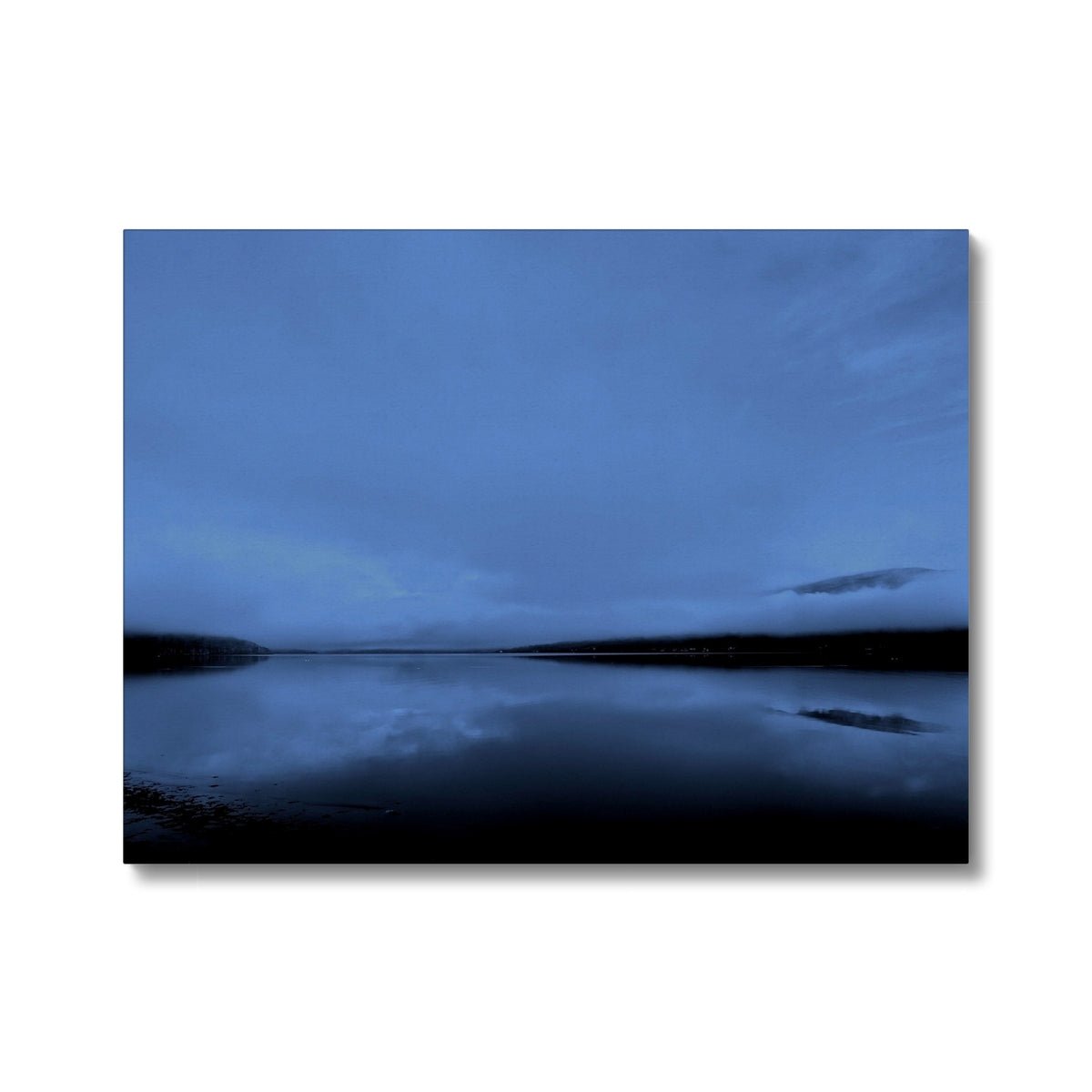 The Blue Hour Loch Fyne Painting | Canvas From Scotland-Contemporary Stretched Canvas Prints-Scottish Lochs & Mountains Art Gallery-24"x18"-Paintings, Prints, Homeware, Art Gifts From Scotland By Scottish Artist Kevin Hunter