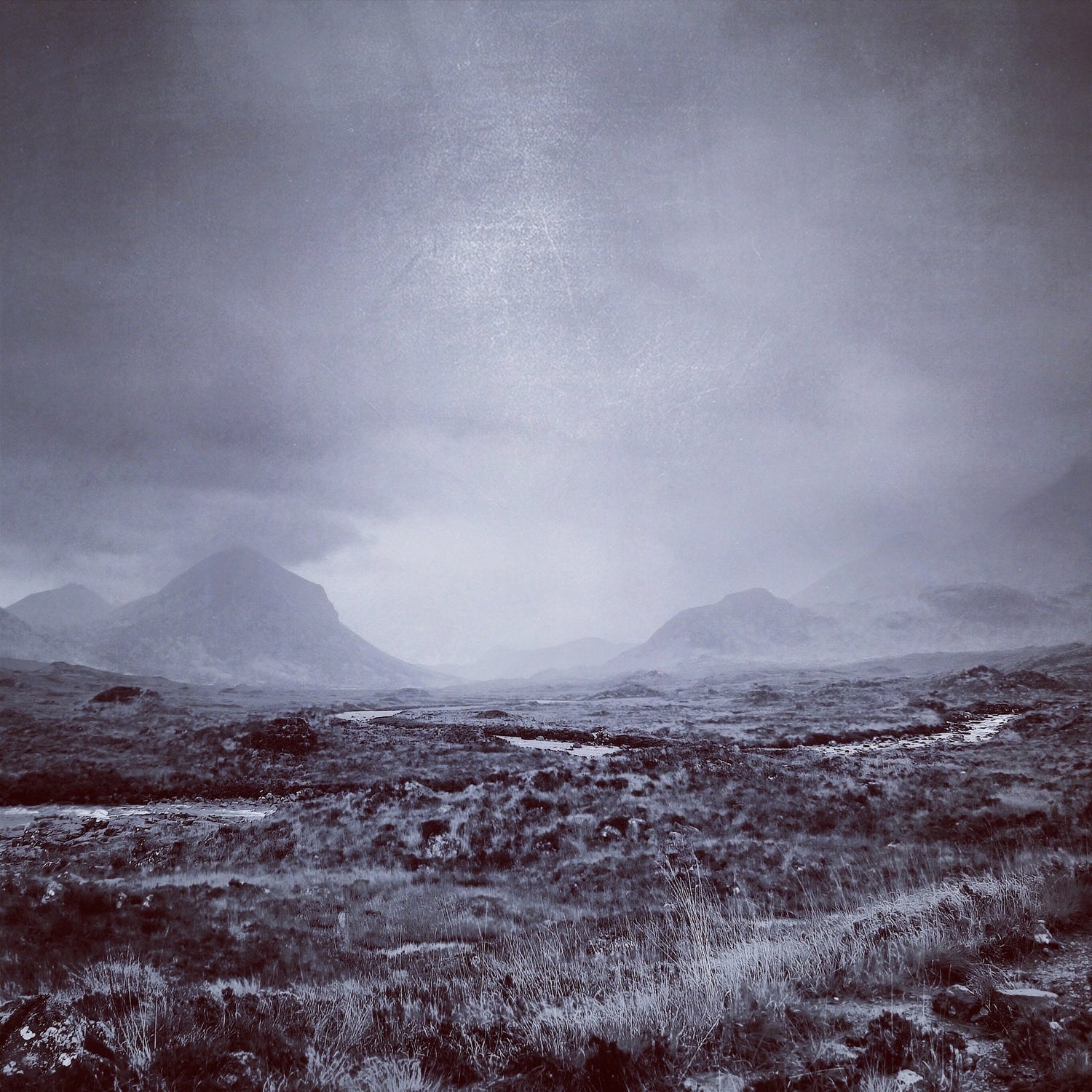 The Brooding Cuillin Skye 50x50 inch Stretched Canvas Statement Wall Art