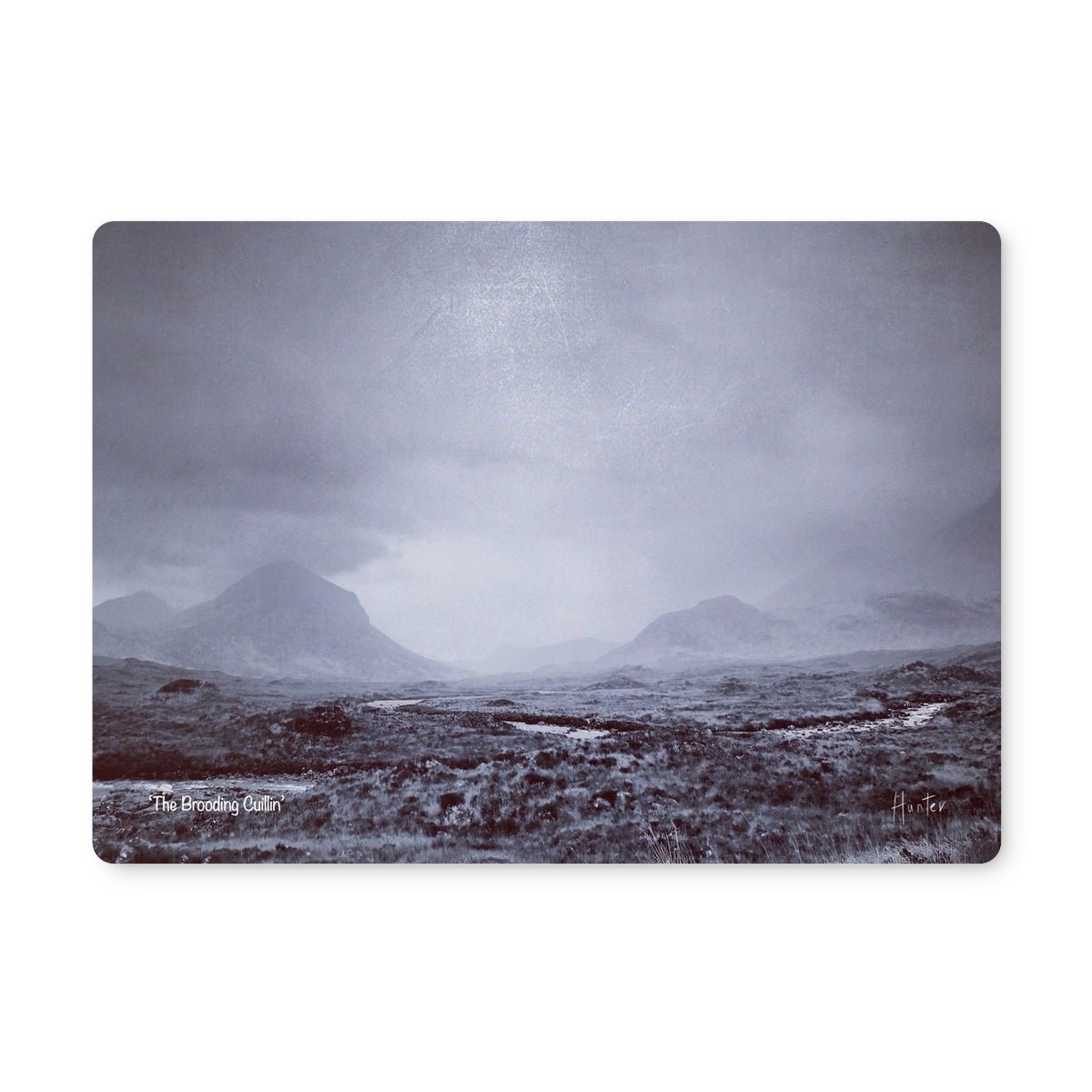 The Brooding Cuillin Skye Art Gifts Placemat-Placemats-Skye Art Gallery-Single Placemat-Paintings, Prints, Homeware, Art Gifts From Scotland By Scottish Artist Kevin Hunter