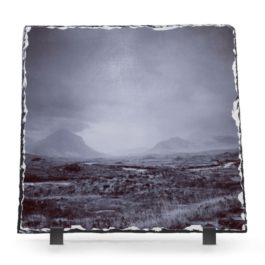 The Brooding Cuillin Slate Art-Slate Art-Skye Art Gallery-Paintings, Prints, Homeware, Art Gifts From Scotland By Scottish Artist Kevin Hunter