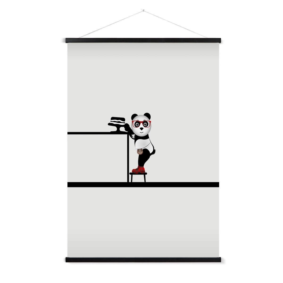 The Cake Thief | Panda Disco | Graphic Art Print with Hanger