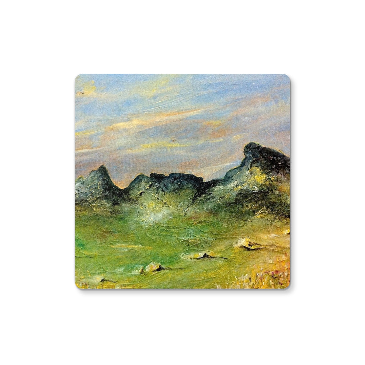 The Cobbler Art Gifts Coaster-Homeware-Scottish Lochs & Mountains Art Gallery-2 Coasters-Paintings, Prints, Homeware, Art Gifts From Scotland By Scottish Artist Kevin Hunter