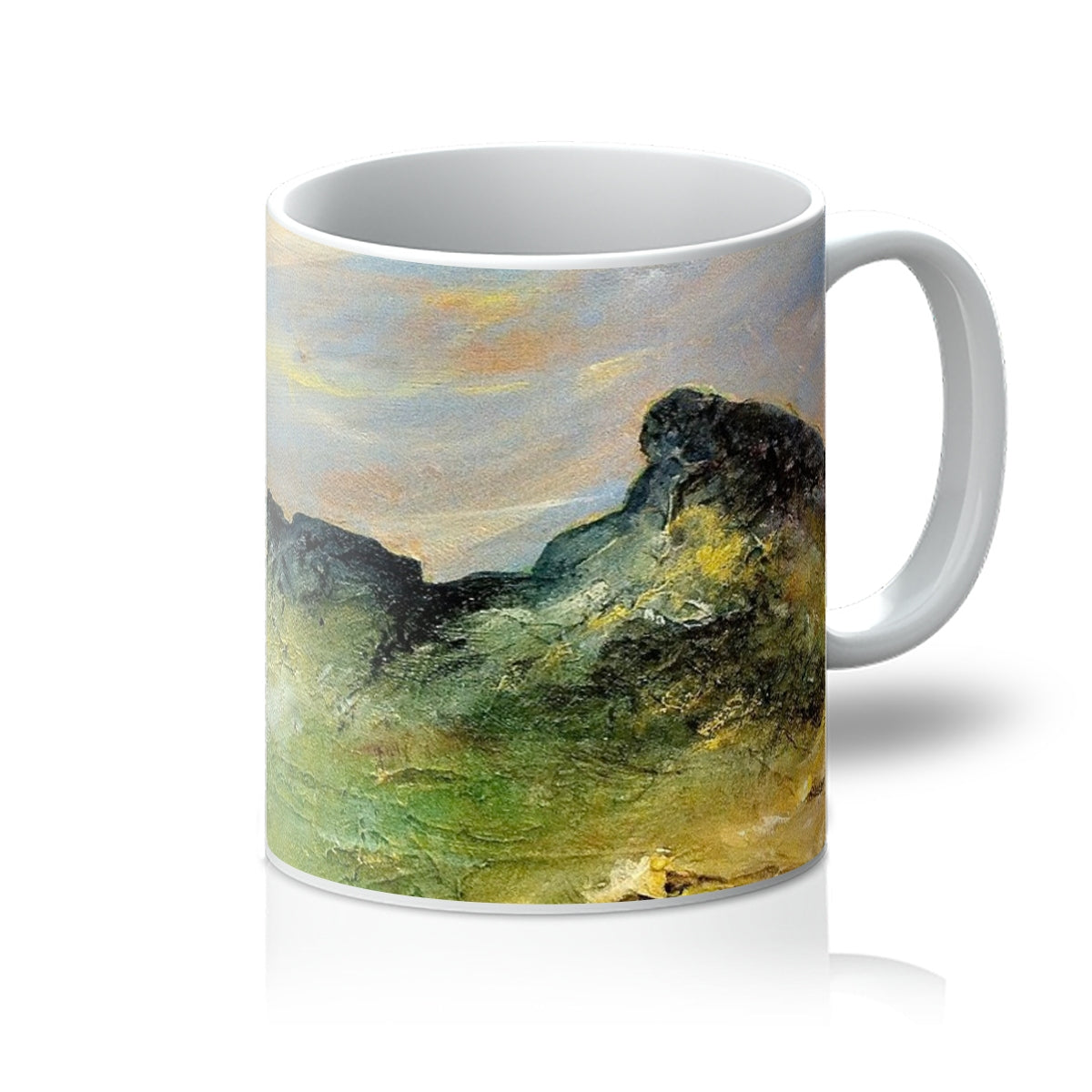 The Cobbler Art Gifts Mug-Mugs-Scottish Lochs & Mountains Art Gallery-11oz-White-Paintings, Prints, Homeware, Art Gifts From Scotland By Scottish Artist Kevin Hunter