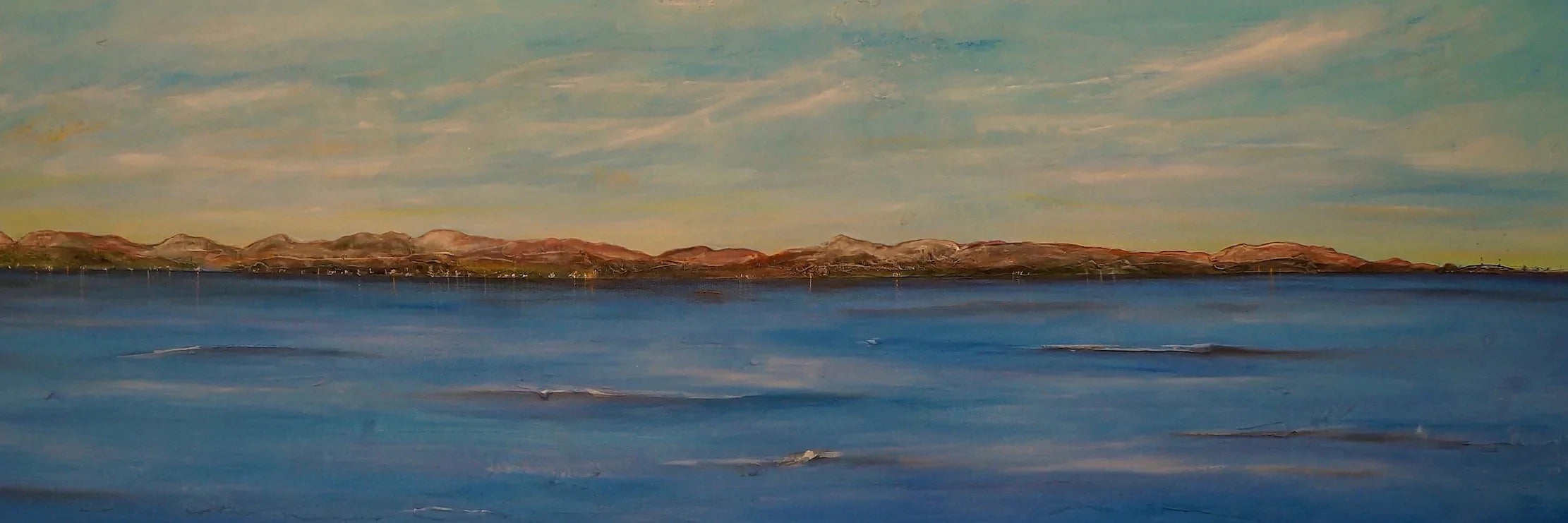 The Greenock Esplanade Scotland Original Panoramic Landscape Painting