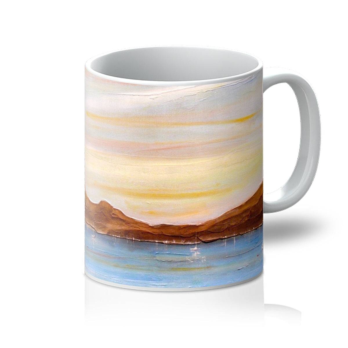 The Last Ferry To Dunoon Art Gifts Mug-Mugs-River Clyde Art Gallery-11oz-White-Paintings, Prints, Homeware, Art Gifts From Scotland By Scottish Artist Kevin Hunter