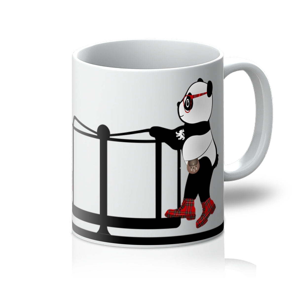 The Merry Go Round | Panda Disco | Graphic Art | Mug-Homeware-Flipmo | Scottish Graphic Artist-11oz-White-Paintings, Prints, Homeware, Art Gifts From Scotland By Scottish Artist Kevin Hunter