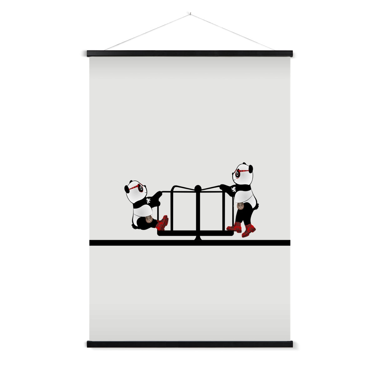 The Merry Go Round | Panda Disco | Graphic Art Print with Hanger