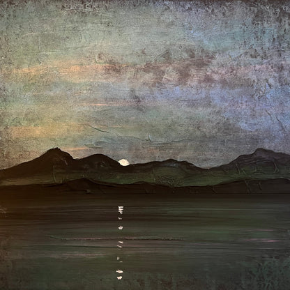 The Sleeping Warrior Moonlight Arran | Scotland In Your Pocket Art Print