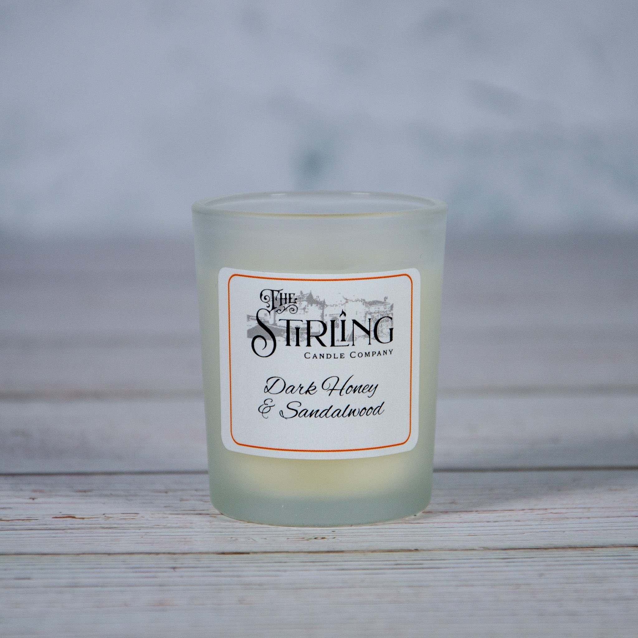 Miel foncé et bois de santal - Petite bougie