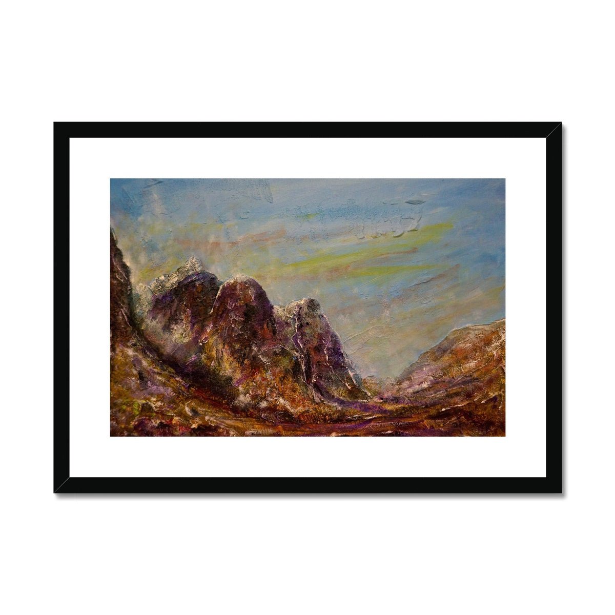 Three Sisters Glencoe Painting | Framed & Mounted Prints From Scotland