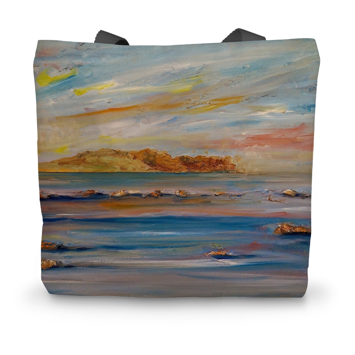 Tiree Dawn Art Gifts Canvas Tote Bag-Bags-Hebridean Islands Art Gallery-14"x18.5"-Paintings, Prints, Homeware, Art Gifts From Scotland By Scottish Artist Kevin Hunter