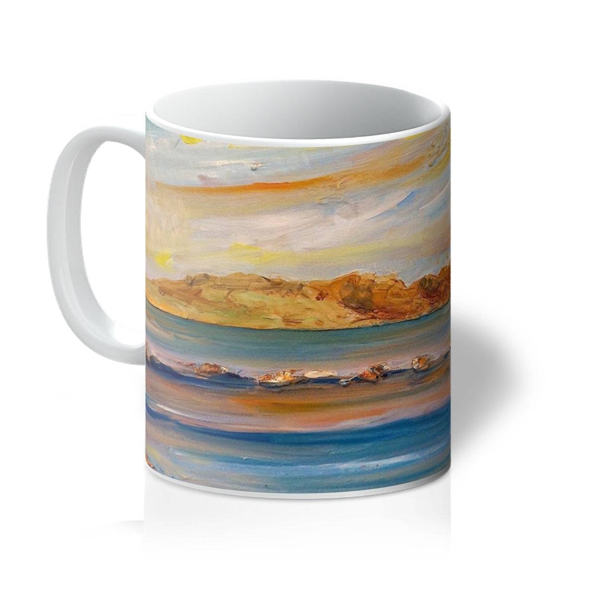 Tiree Dawn Art Gifts Mug-Mugs-Hebridean Islands Art Gallery-11oz-White-Paintings, Prints, Homeware, Art Gifts From Scotland By Scottish Artist Kevin Hunter