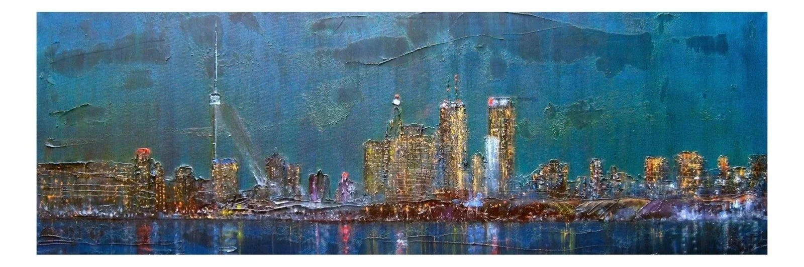 Toronto Nights - Original Panoramic Painting - World Art Gallery Scotland - Free Shipping Worldwide