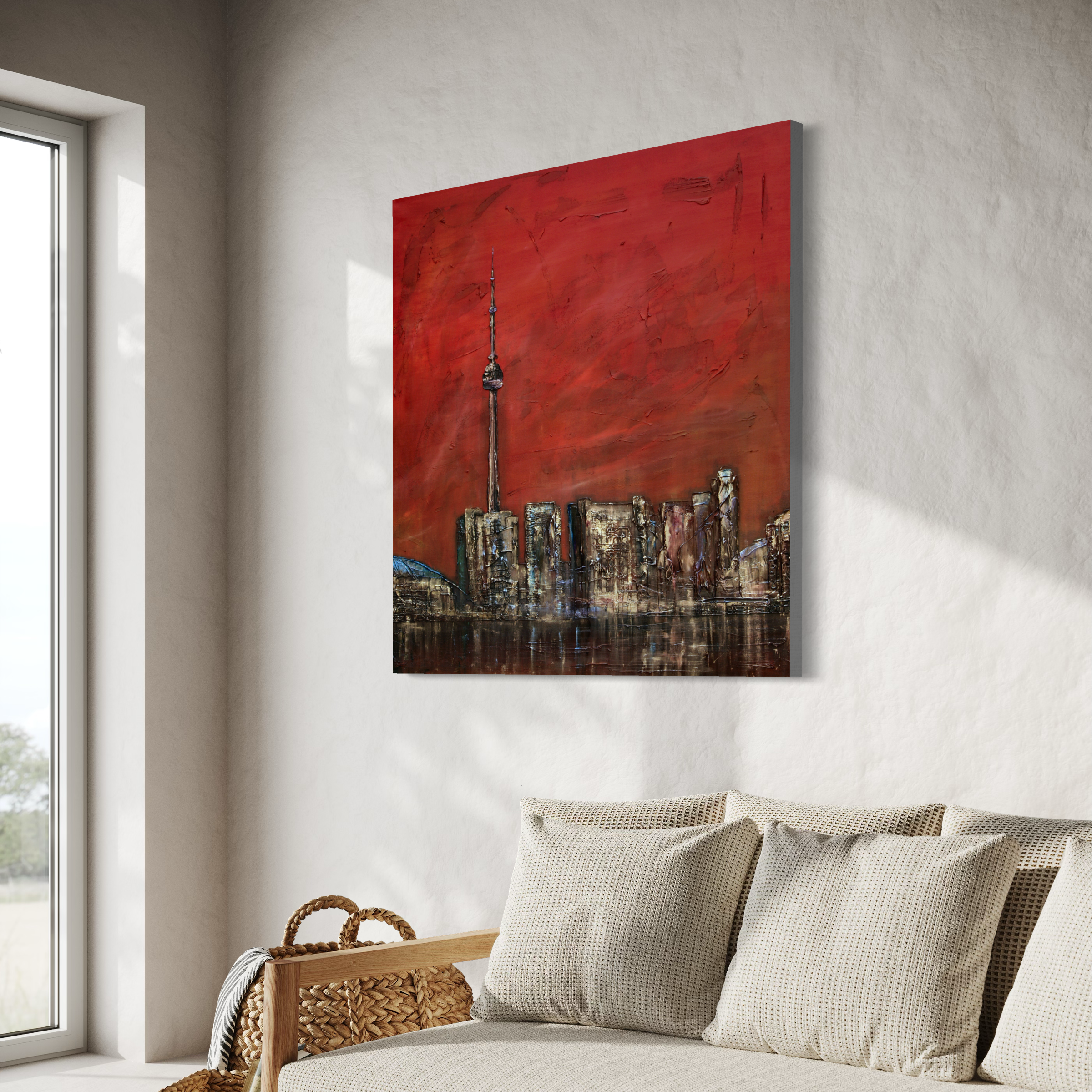 Toronto Sunset 50x50 inch Stretched Canvas Print from my Rest Of The World Art Gallery Collection