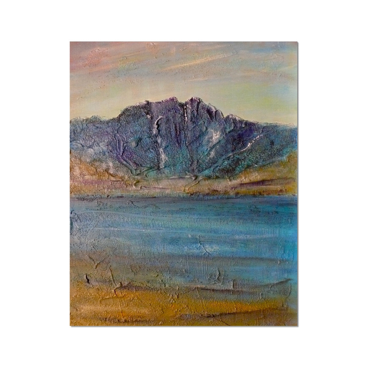 Blue and purple Torridon II mountain landscape painting on canvas