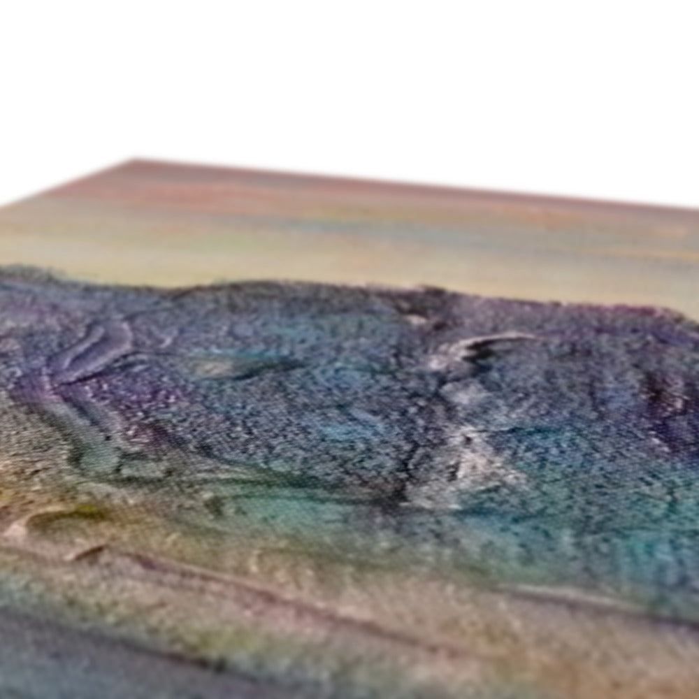 Iridescent blue-green resin coaster in Torridon ii Canvas Prints style