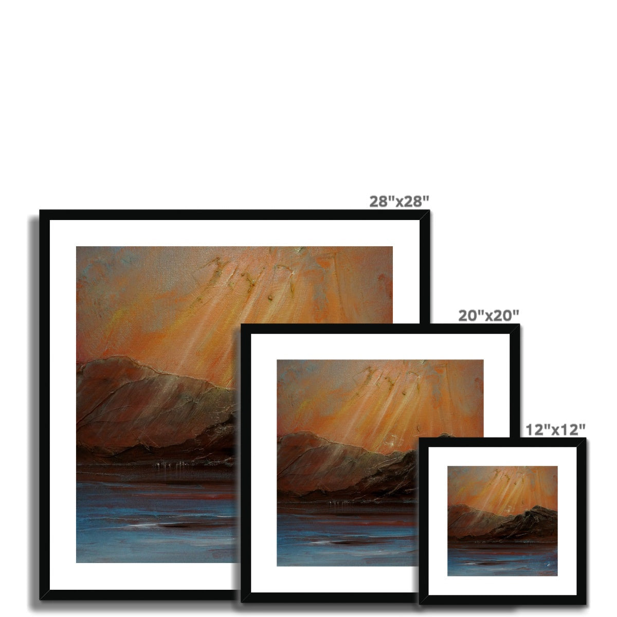 28x28 Framed Torridon III Landscape Painting in Warm Earthy Tones