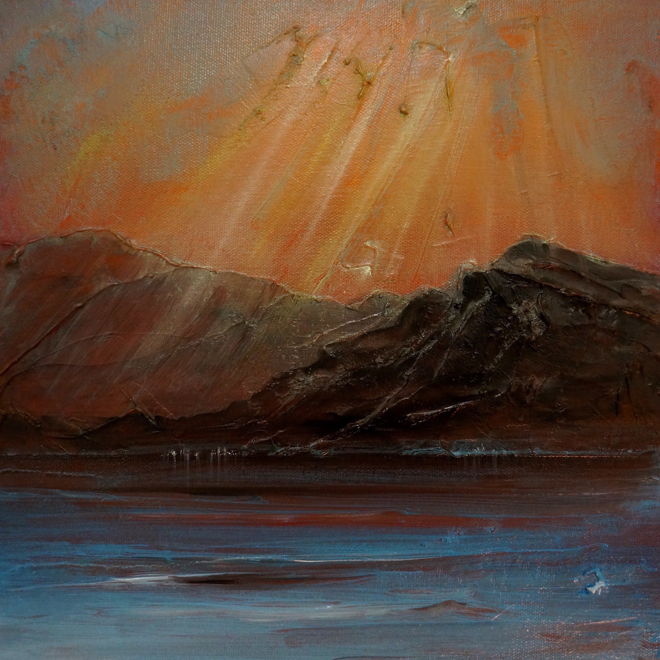 Impressionistic mountain landscape painting titled Torridon iii Original Painting