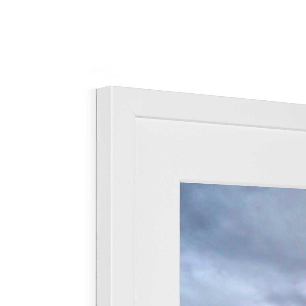 White Torridon Photography Art Print in Simple Rectangular Frame