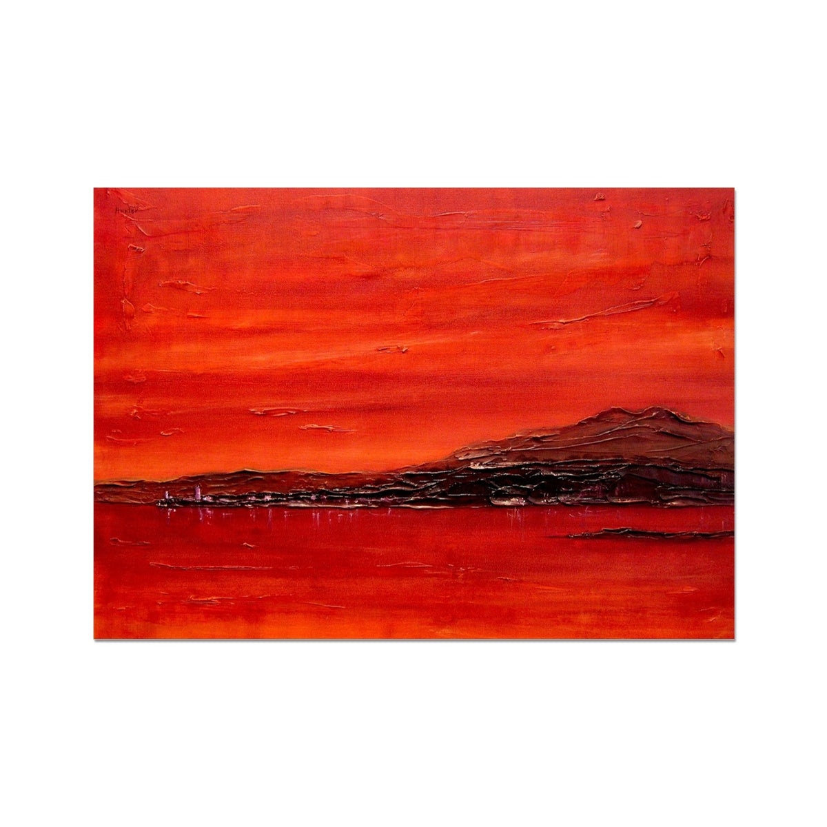 Toward Point Lighthouse Sunset Painting | Signed Art Prints From Scotland | By Scottish Artist Hunter