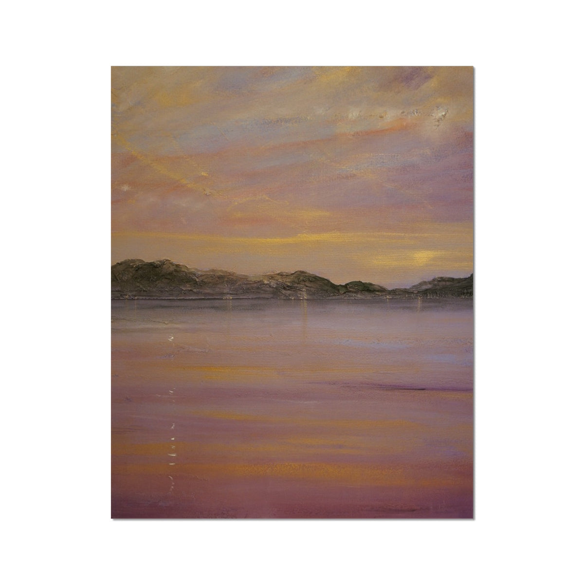 Lavender and gold abstract landscape in Tranquil Clyde Artist Proof print