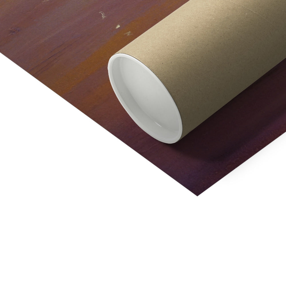 Brown Cardboard Tube with Purple Lining for Tranquil Clyde Artist Proof Print