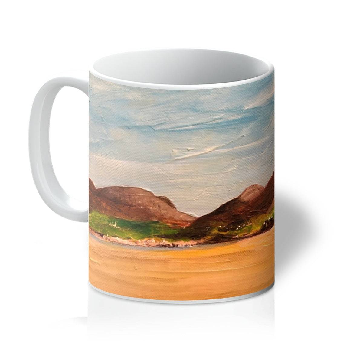 Uig Sands Lewis Art Gifts Mug-Mugs-Hebridean Islands Art Gallery-11oz-White-Paintings, Prints, Homeware, Art Gifts From Scotland By Scottish Artist Kevin Hunter