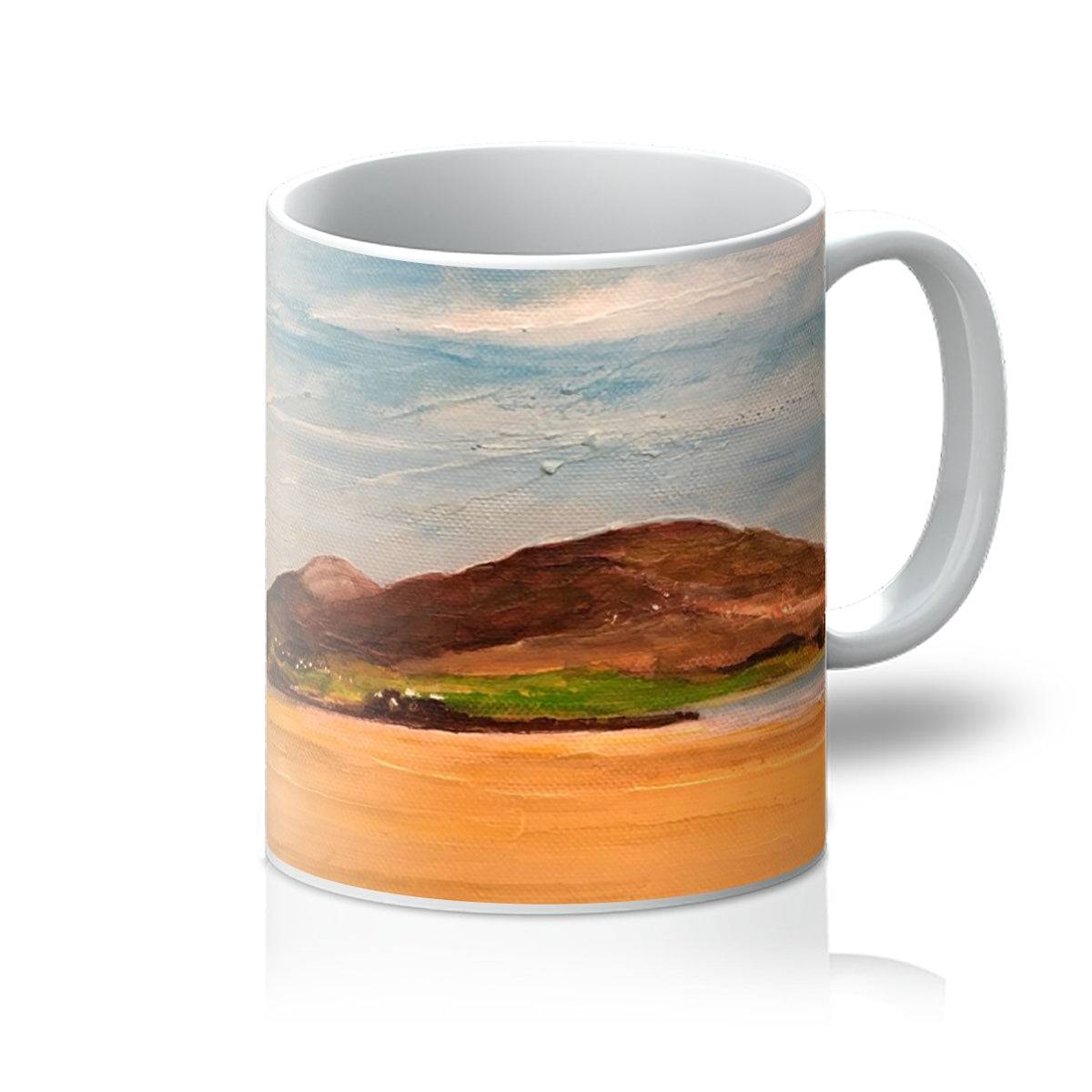 Uig Sands Lewis Art Gifts Mug-Mugs-Hebridean Islands Art Gallery-11oz-White-Paintings, Prints, Homeware, Art Gifts From Scotland By Scottish Artist Kevin Hunter