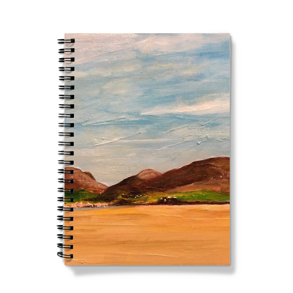 Uig Sands Lewis Art Gifts Notebook-Journals & Notebooks-Hebridean Islands Art Gallery-A4-Graph-Paintings, Prints, Homeware, Art Gifts From Scotland By Scottish Artist Kevin Hunter