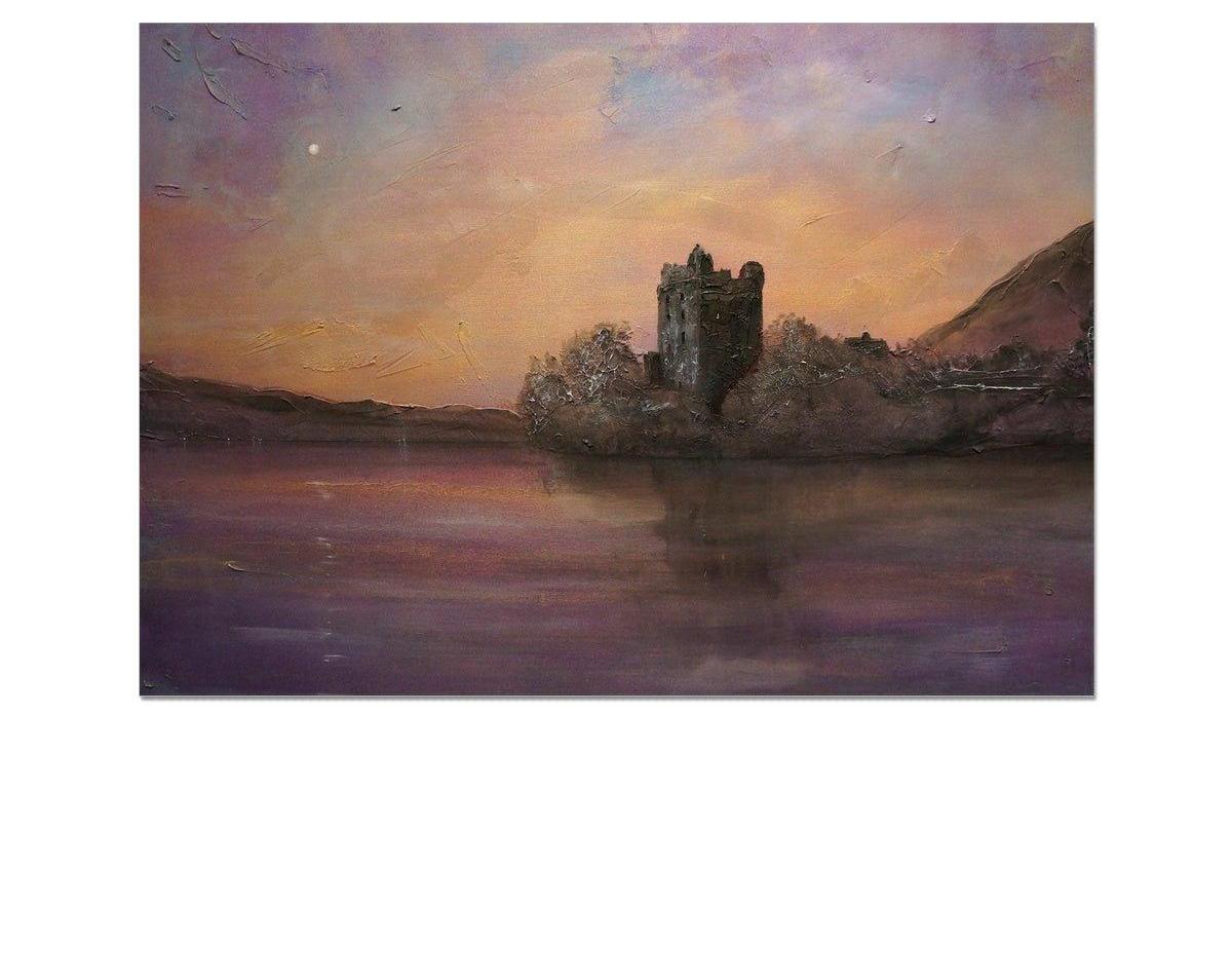 Urquhart Castle Moonlight-art-painting-scotland