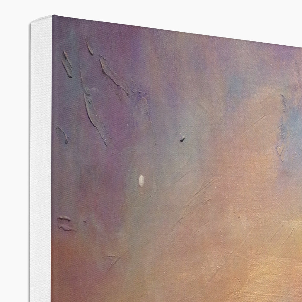 Textured abstract painting on a white-edged canvas.