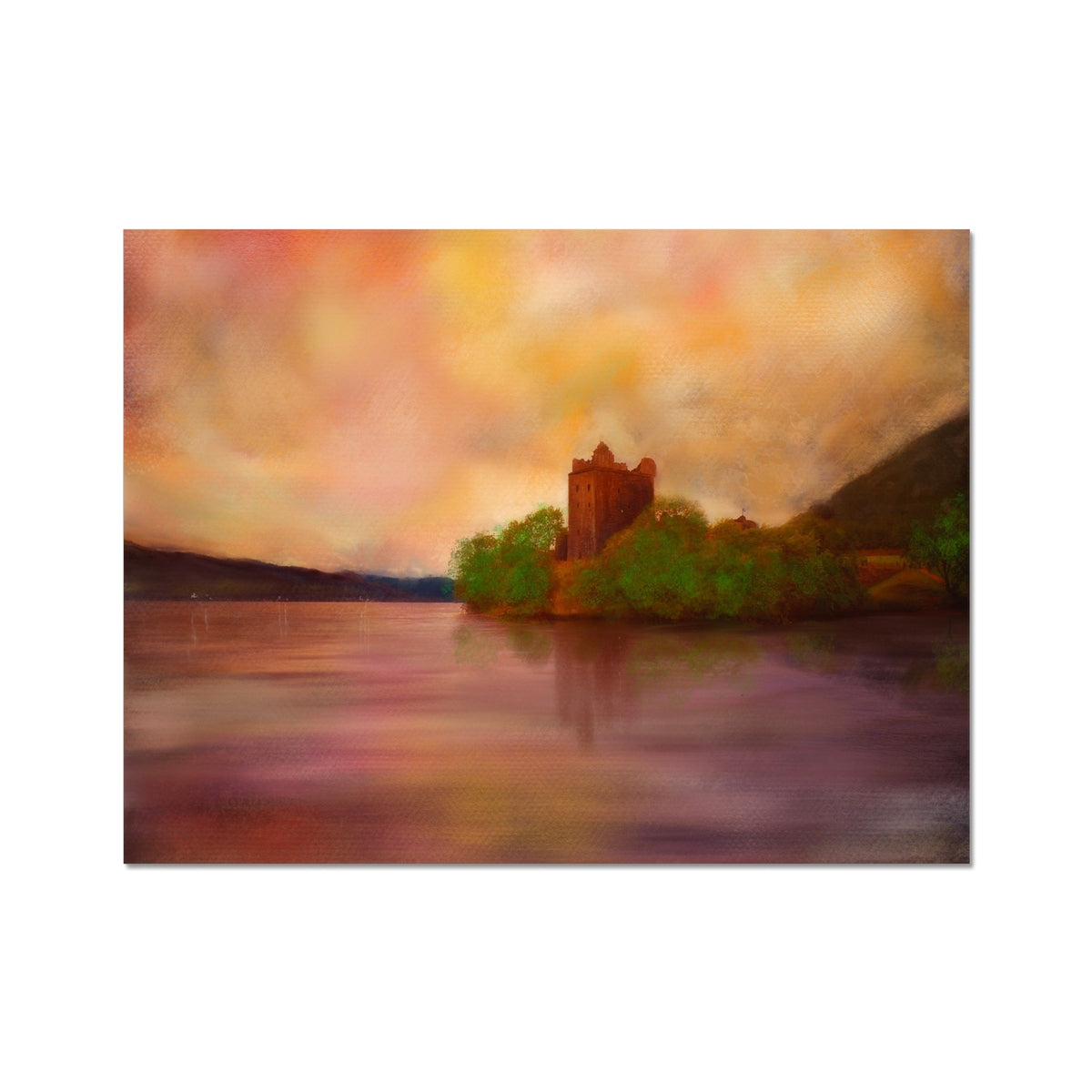 Urquhart Castle Scotland Signed Art Print