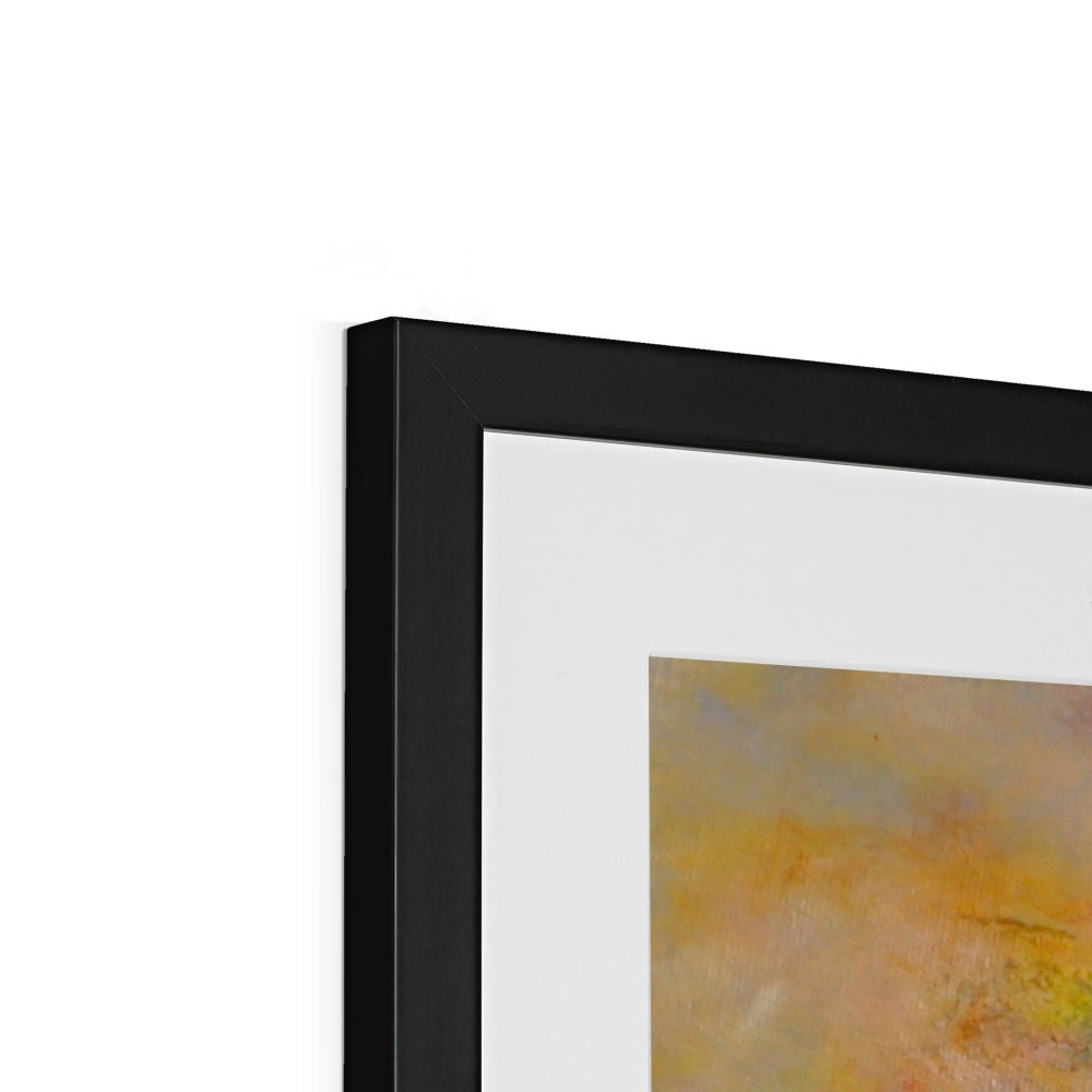 Black matte frame with Vallay Island North Uist abstract art print